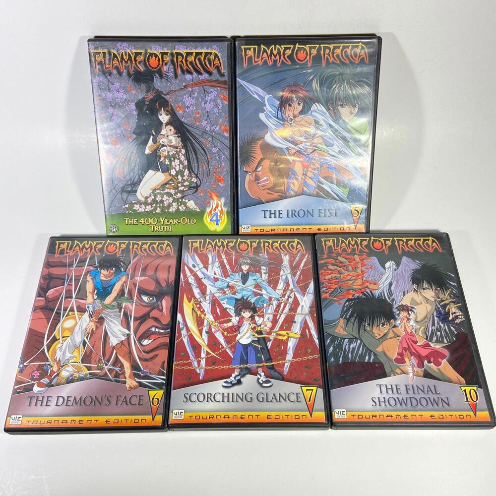 Viz Media Flame Of Recca Anime DVD Lot Of 5